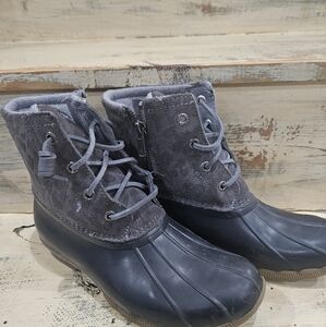 Womens Leopard Sperry grey